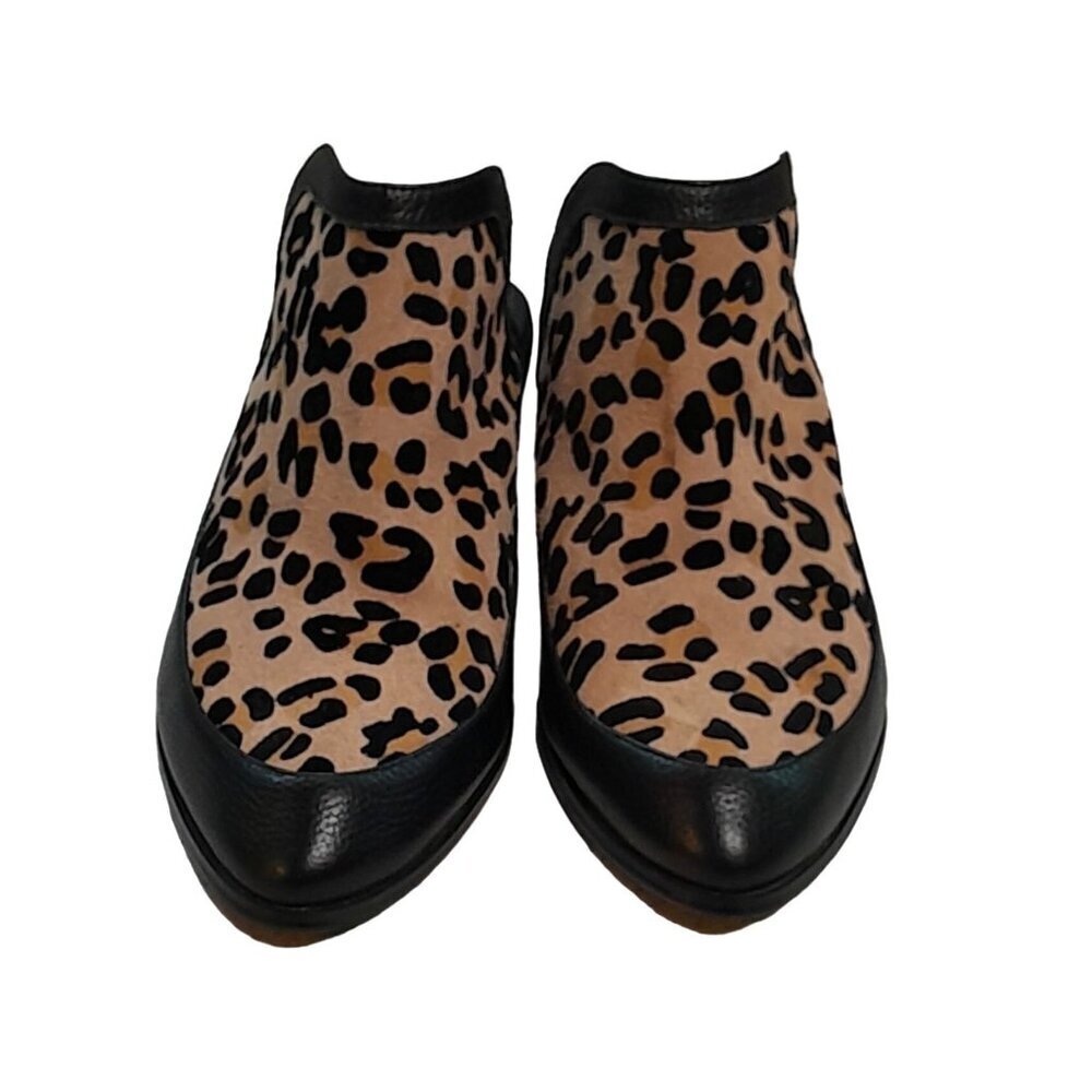 Lularoe Mob Wife Bratz Leopard Print Pointed Toe Slip On Mules Size 8B